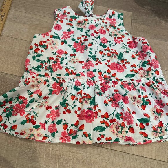 ANN TAYLOR WOMENS LARGE STRAWBERRY LARGE RED & WHITE SHIRT BLOUSE - Picture 8 of 10